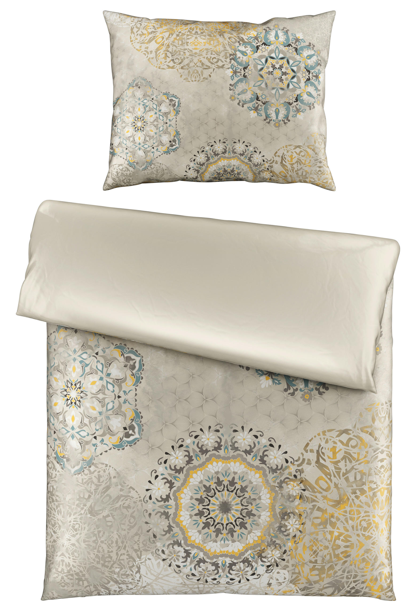 WENDEBETTWÄSCHE Raphael Satin 140/200 cm  - Grau, KONVENTIONELL, Textil (140/200cm) - Novel