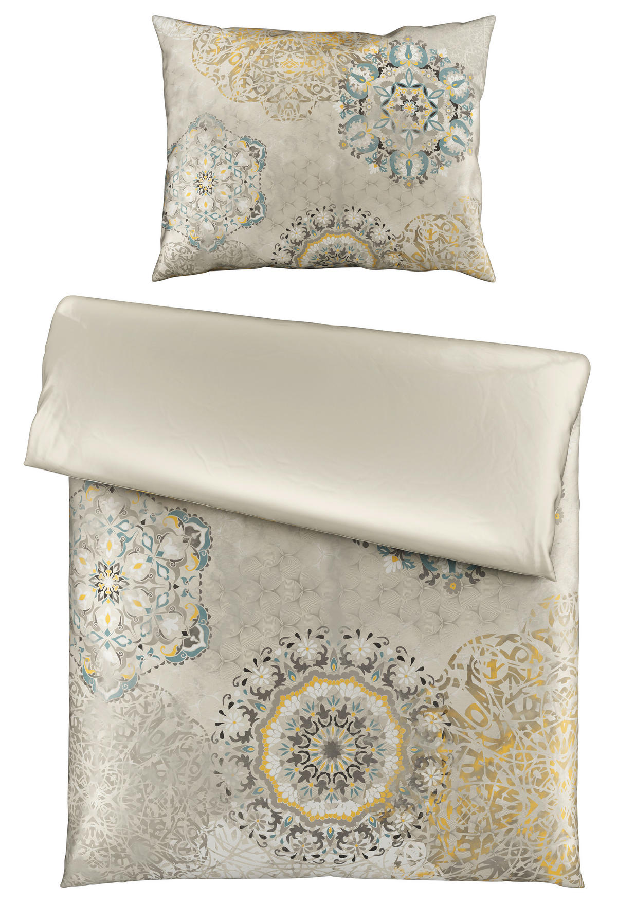 WENDEBETTWÄSCHE Raphael Satin 140/200 cm  - Grau, KONVENTIONELL, Textil (140/200cm) - Novel