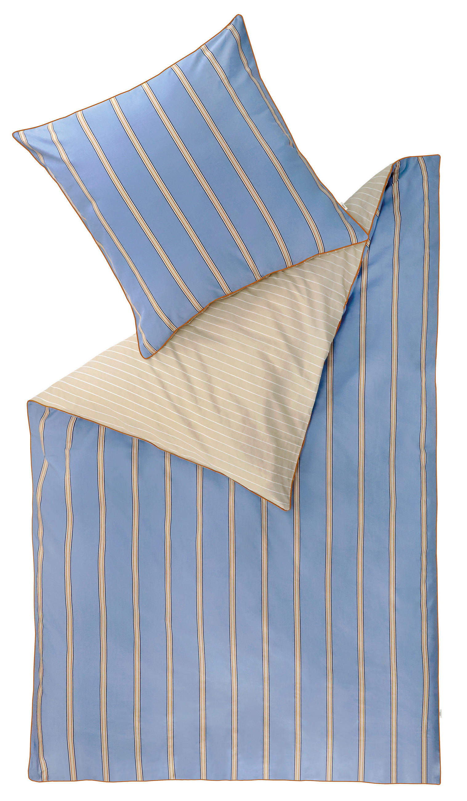POVLEČENÍ, renforcé, modrá, krémová, světle modrá, béžová, 140/200 cm - modrá/krémová, Trend, textil (140/200cm) - Esprit