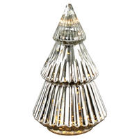 DEKOWEIHNACHTSBAUM - Silberfarben, LIFESTYLE, Glas (16/28cm) - X-Mas