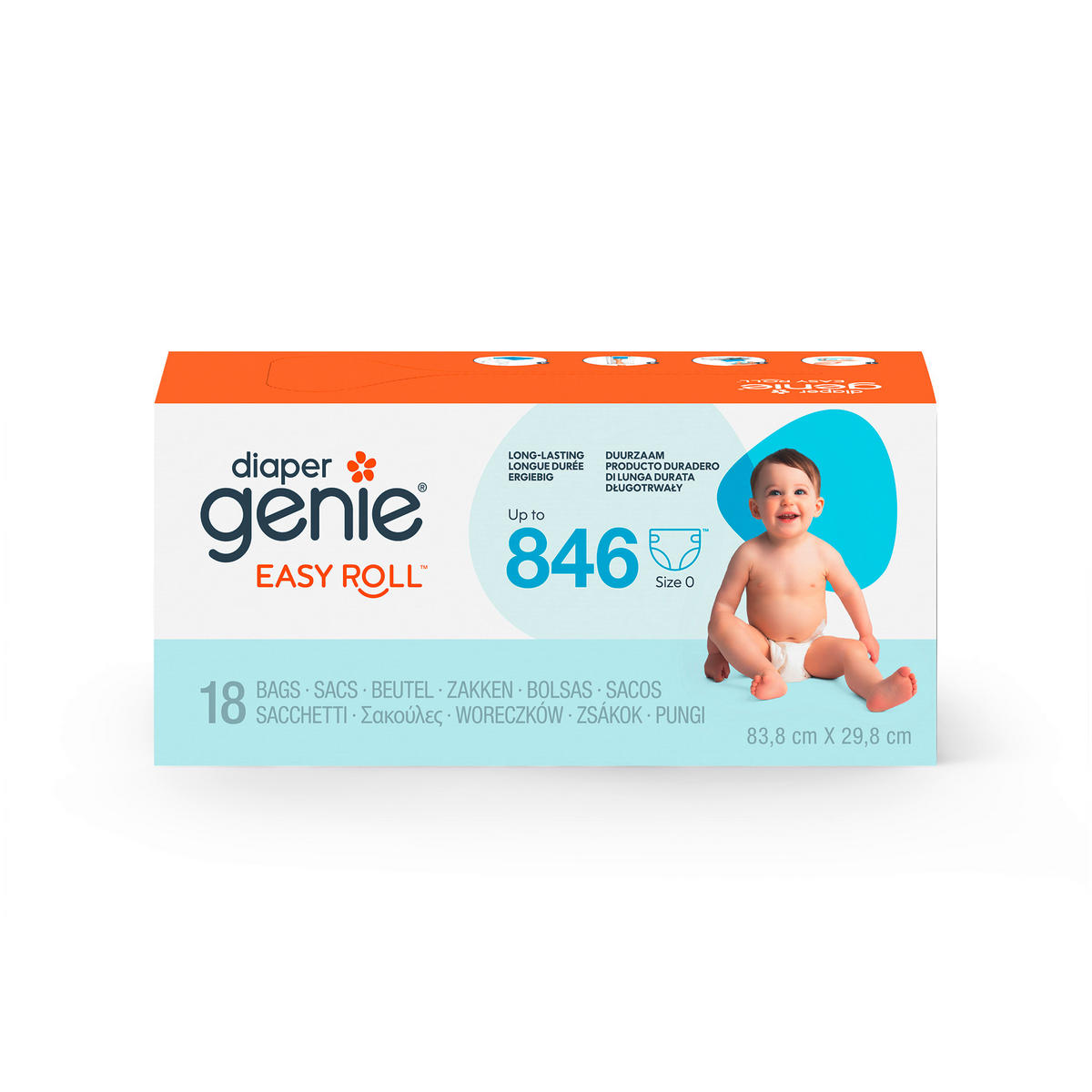 NACHFÜLLKASSETTEN 18/18/8 cm Diaper Genie Easy Roll  - Basics, Kunststoff (18/18/8cm) - Angelcare