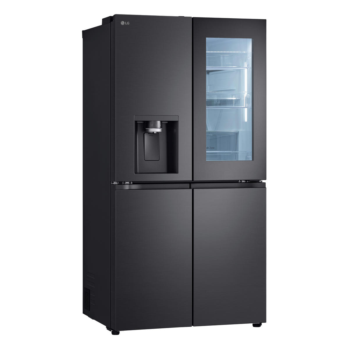 SIDE-BY-SIDE 91,4/179,2/72,9 cm GMG960EVJE  - Schwarz, Basics, Glas/Kunststoff (91,4/179,2/72,9cm) - LG