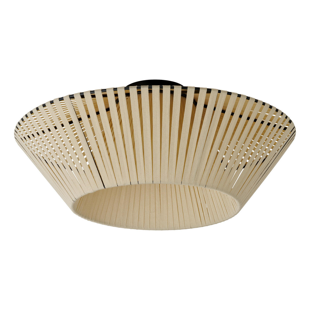 DECKENLEUCHTE 40,5/19 cm   - Beige, Basics, Textil/Metall (40,5/19cm) - Osram