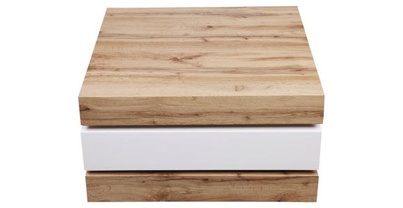 COUCHTISCH in Holzwerkstoff 70/70/38 cm - Eichefarben/Weiß, Design, Holzwerkstoff (70/70/38cm) - Xora
