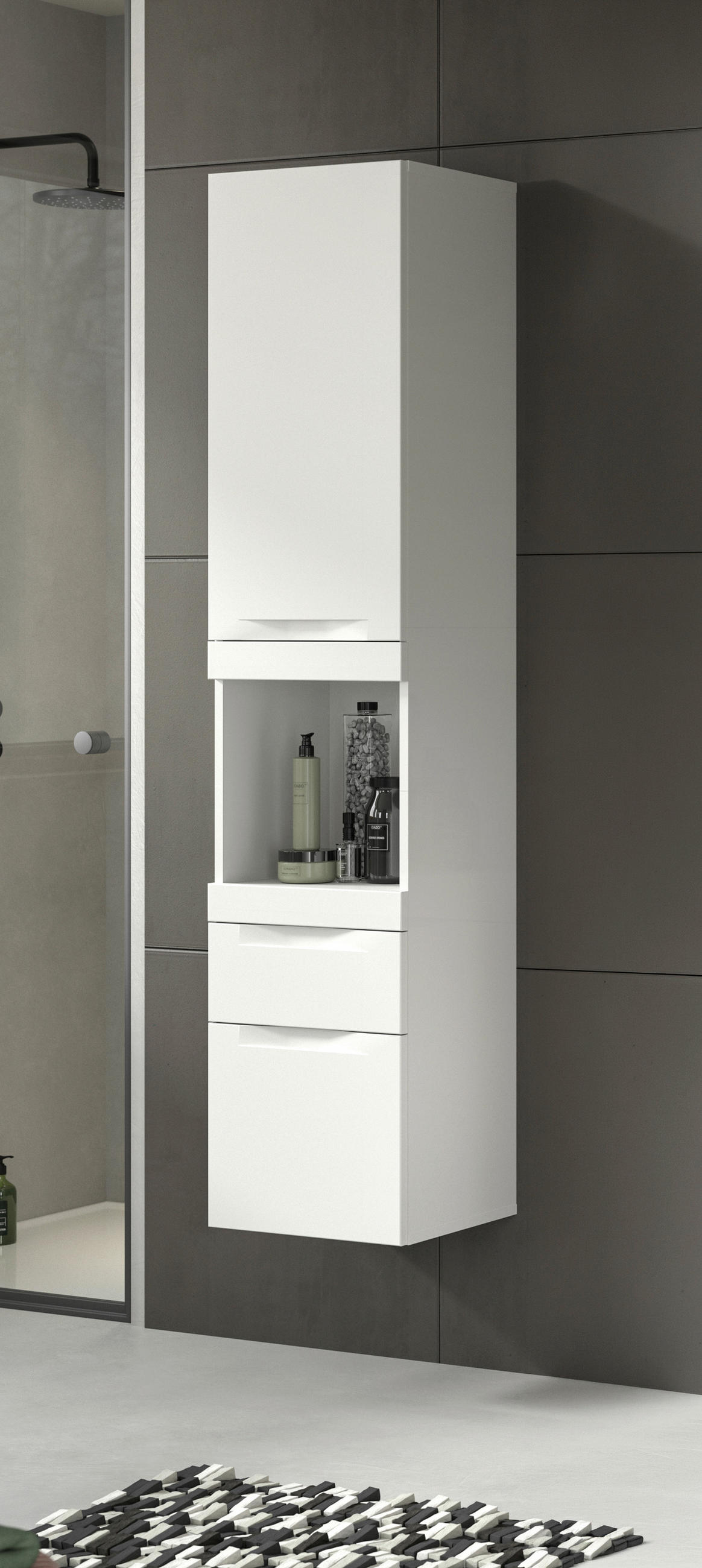 HÄNGESCHRANK 38/166/31 cm  - Weiß, Trend, Holzwerkstoff (38/166/31cm) - MID.YOU