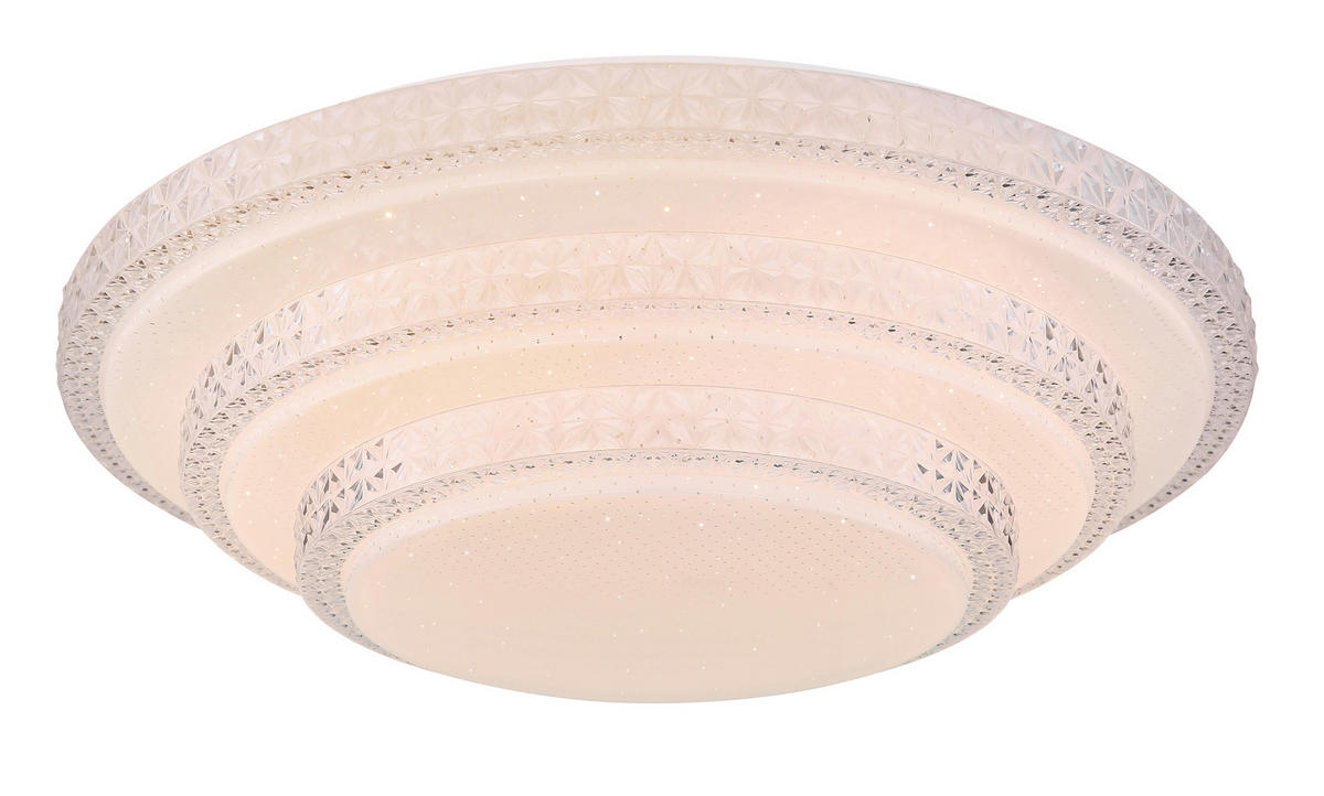 LED-DECKENLEUCHTE  Smart 49,5/12,7 cm   - Weiß, LIFESTYLE, Kunststoff/Metall (49,5/12,7cm) - Globo
