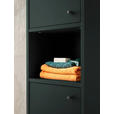 HOCHSCHRANK 38/197/32 cm  - Dunkelgrün/Schwarz, KONVENTIONELL, Holzwerkstoff/Metall (38/197/32cm) - Xora
