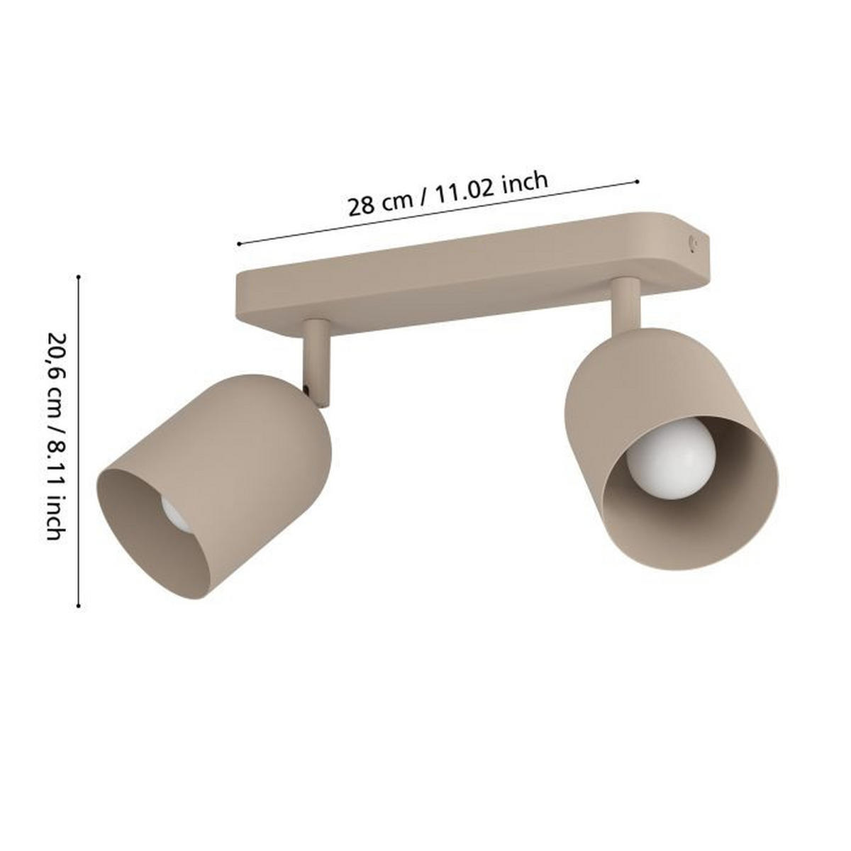 REFLEKTOR Tilston  - boja peska, Osnovno, metal (28/8/20,5cm)