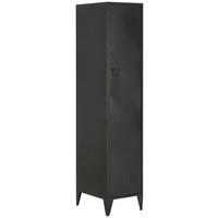 GARDEROBENSCHRANK  in 38/185/51 cm  - Silberfarben/Schwarz, KONVENTIONELL, Metall (38/185/51cm) - Livetastic