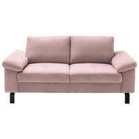 2-SITZER-SOFA in Velours Rosa  - Schwarz/Rosa, Design, Textil/Metall (186/86/97cm) - Pure Home Lifestyle