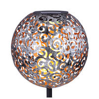 SOLCELLSLAMPA - silver/svart, Basics, metall (18,5/54cm) - Globo