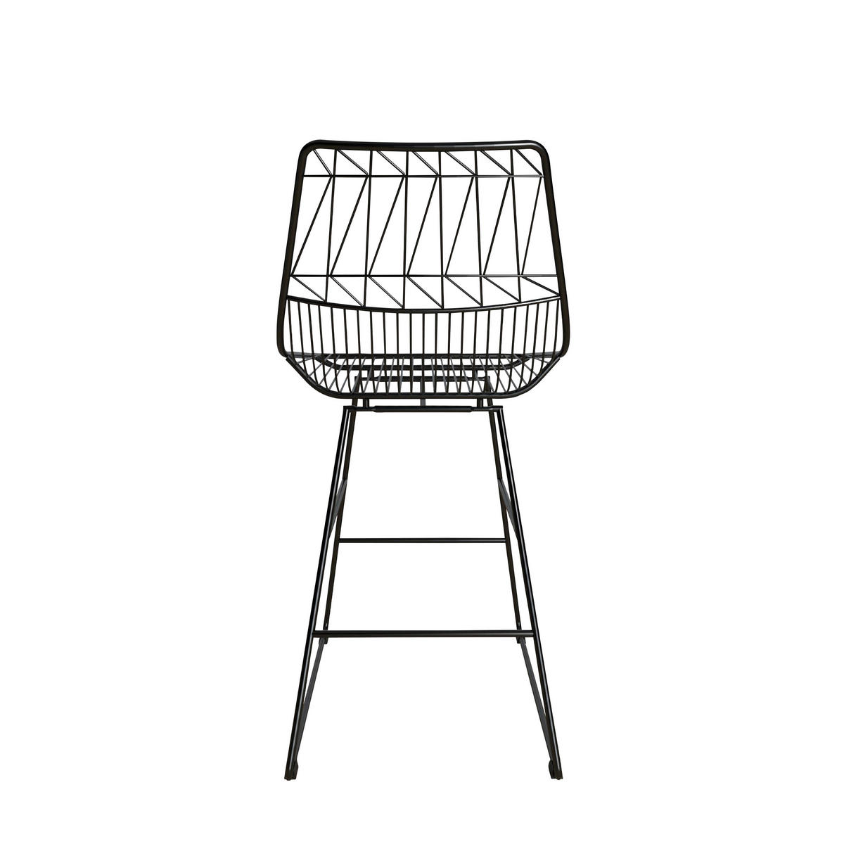 BARHOCKER Schwarz Stahl abwischbar  - Schwarz, Design, Kunststoff/Metall (55/93/47cm) - MID.YOU