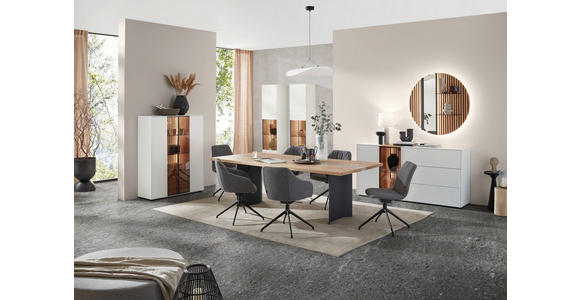 ESSTISCH Eichefarben rechteckig   - Eichefarben/Anthrazit, Natur, Holz (190/95/76cm) - Valnatura