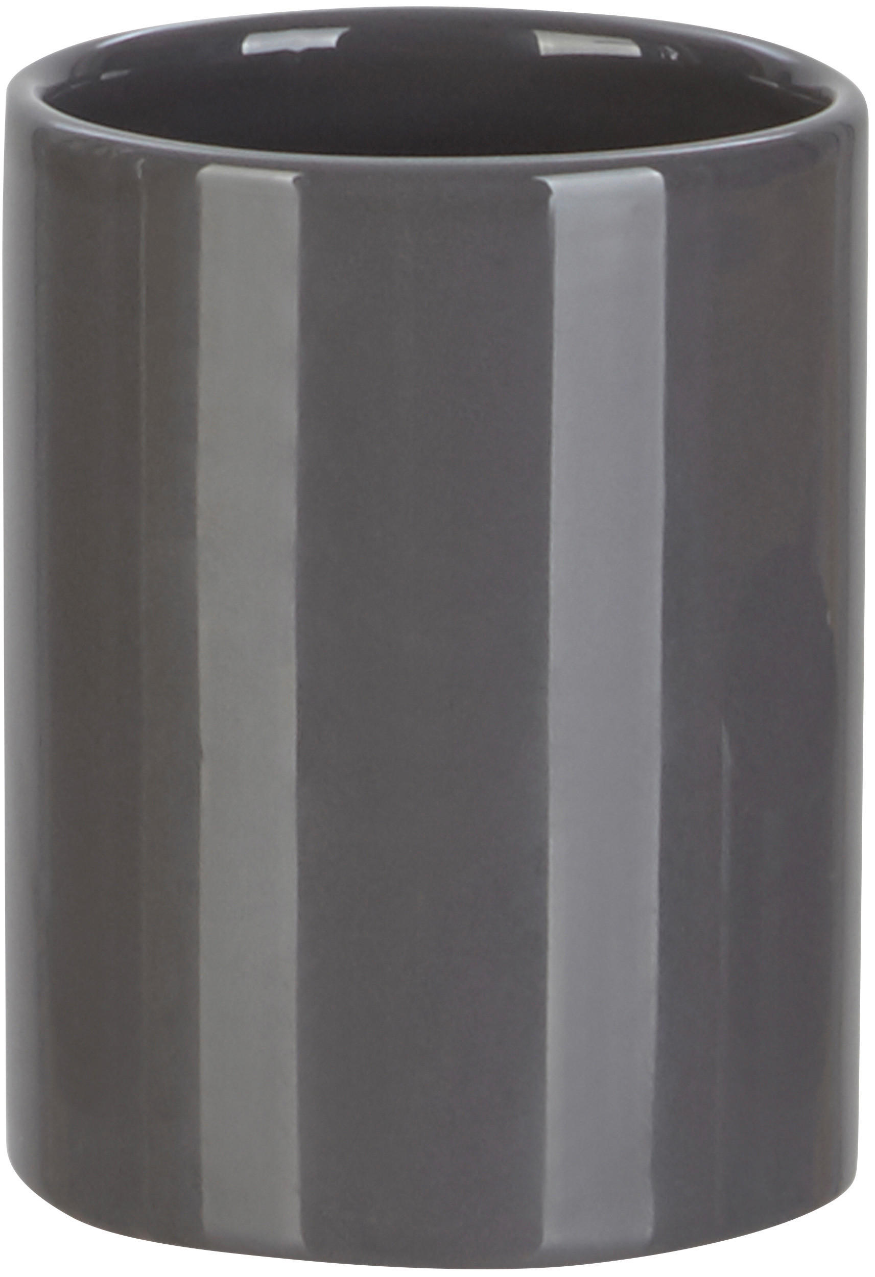 ZAHNPUTZBECHER Keramik  - Grau, Basics, Keramik (7,6/10cm) - Sadena