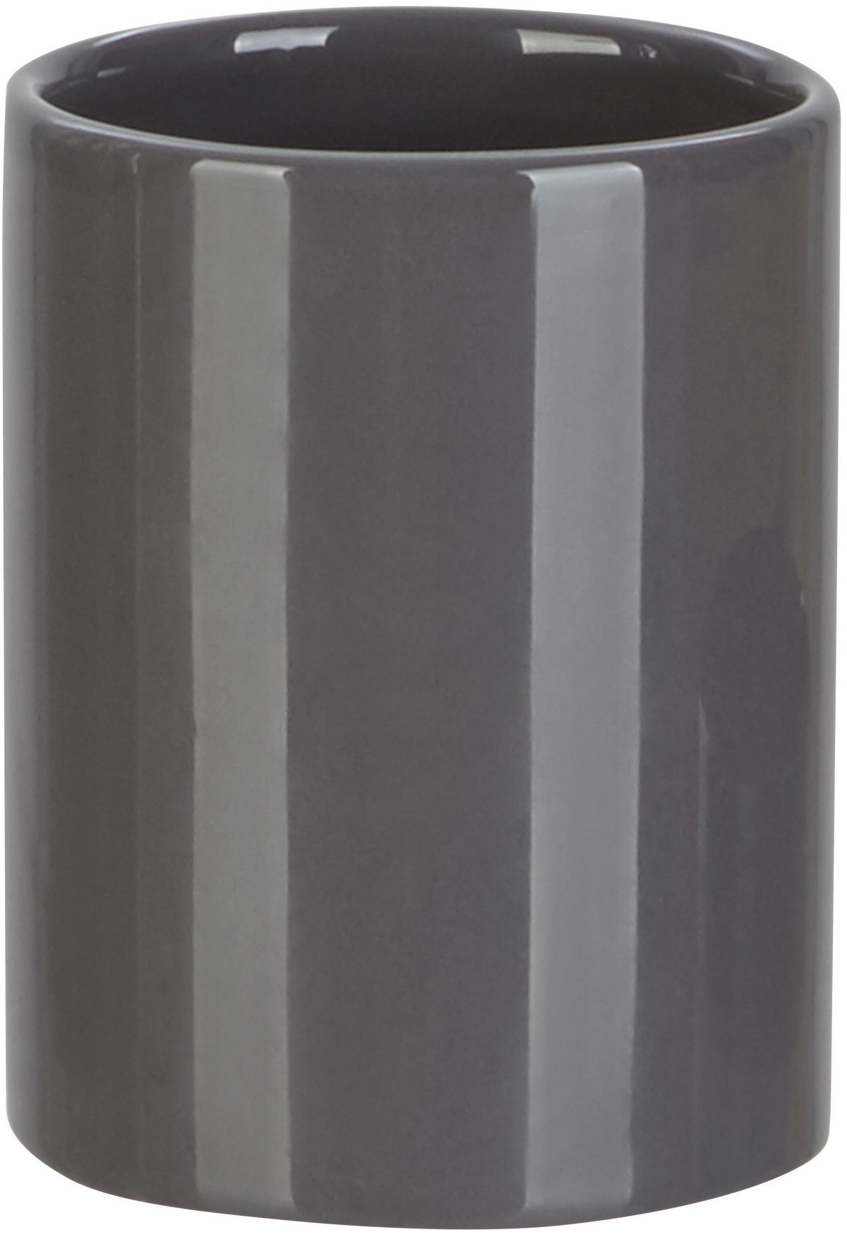 ZAHNPUTZBECHER Keramik  - Grau, Basics, Keramik (7,6/10cm) - Sadena