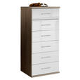 KOMMODE  in 46/103/40 cm  - Chromfarben/Eichefarben, Design, Holzwerkstoff/Kunststoff (46/103/40cm) - Xora