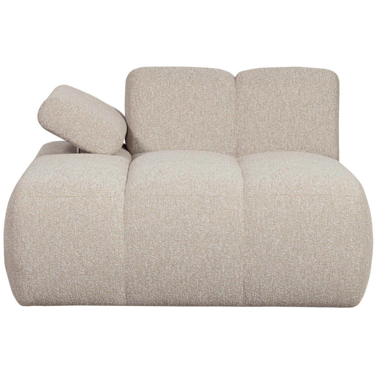 SOFAELEMENT Mojo in Bouclé Beige  - Beige/Schwarz, Design, Kunststoff/Textil (124/74/162cm) - Livetastic