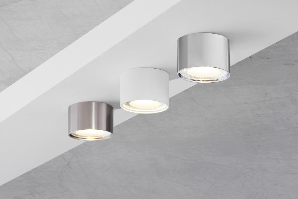LED-DECKENLEUCHTE Serena 11,3/8 cm   - Weiß, Design, Metall (11,3/8cm) - Globo