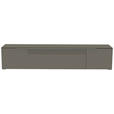 LOWBOARD Grau, Alufarben  210/43/45 cm  - Alufarben/Grau, Design, Glas/Holzwerkstoff (210/43/45cm) - Moderano