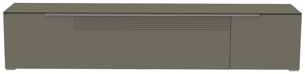 LOWBOARD Grau, Alufarben  210/43/45 cm  - Alufarben/Grau, Design, Glas/Holzwerkstoff (210/43/45cm) - Moderano