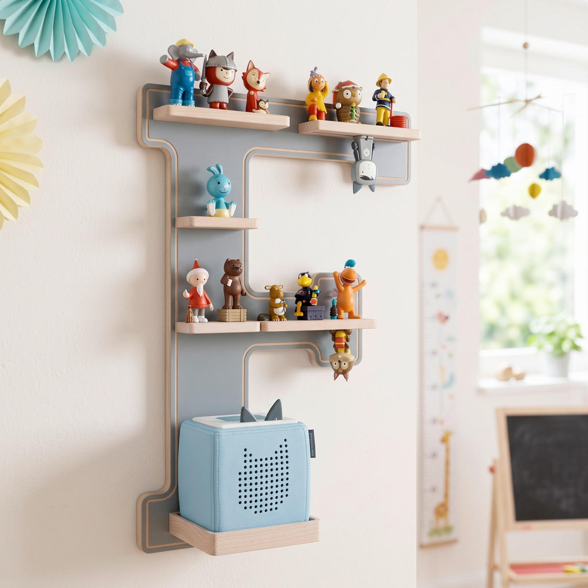 KINDERREGAL  - Grau, Modern, Holzwerkstoff (38/54/19cm) - Livetastic