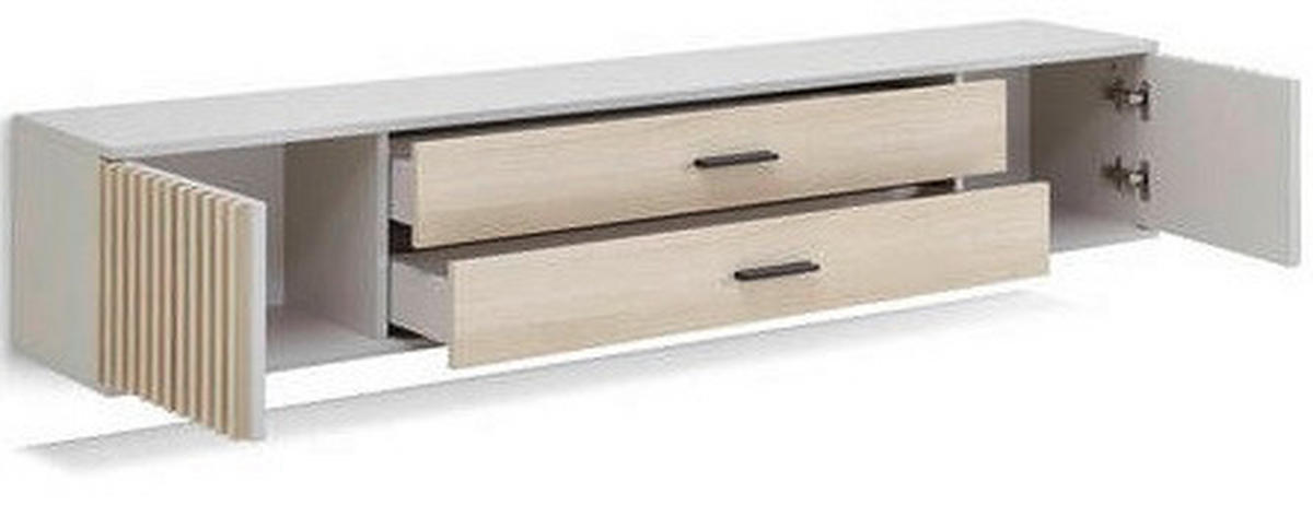 LOWBOARD  in 180/30/30 cm  - Kaschmir/Eichefarben, Design, Holzwerkstoff/Kunststoff (180/30/30cm) - Boxxx