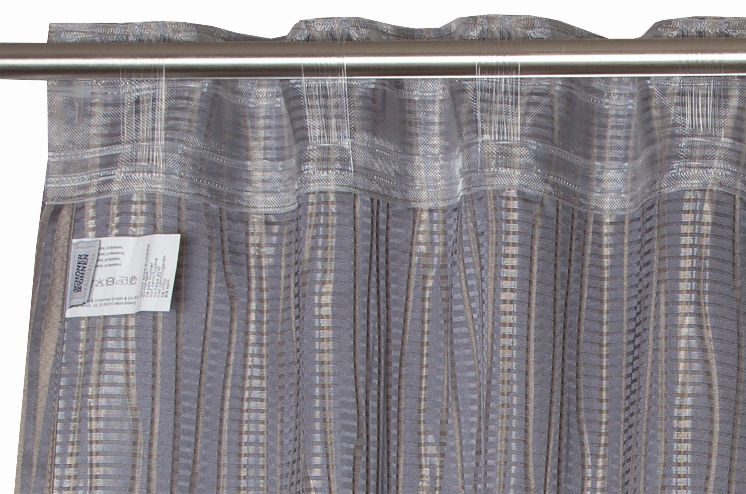 Thumbnail - Schöner Wohnen Fertigvorhang Claire, Grau, Textil, Uni, 130x250 cm, für Stange und Schiene geeignet, Wohntextilien, Gard...