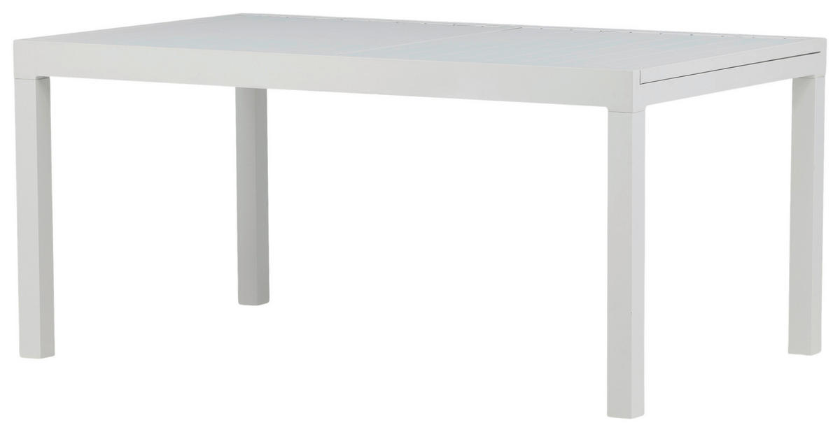 GARTENTISCH Metall Weiß rechteckig  - Weiß, KONVENTIONELL, Metall (160/100/75cm) - Gardenson