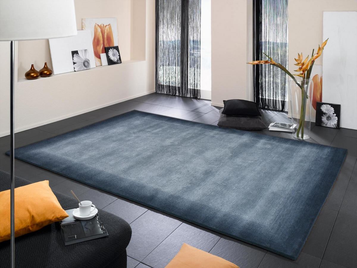 WOLLTEPPICH 170/240 cm Vinciano Tami Blau  - Blau, Basics, Textil (170/240cm) - Cazaris