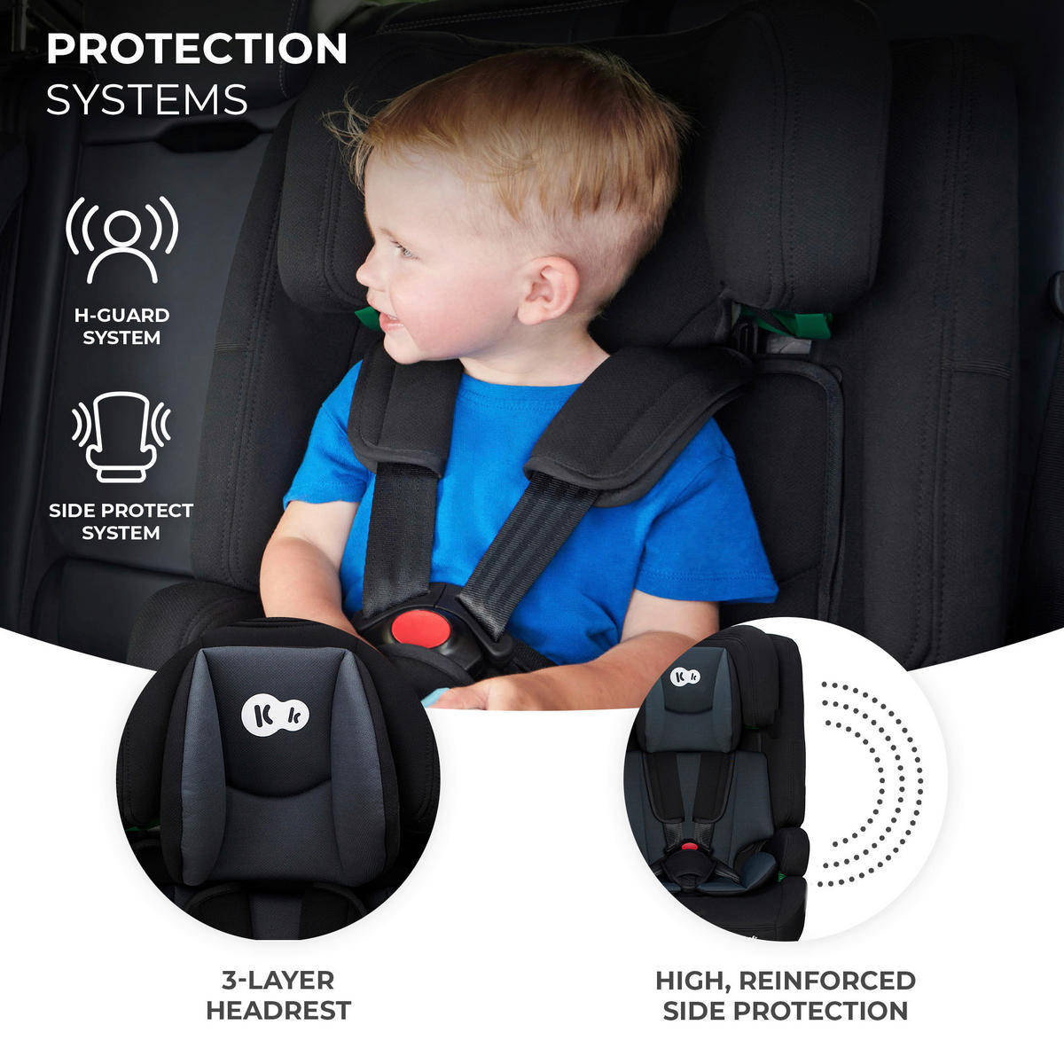 KINDERAUTOSITZ Safety Fix 2 i-Size  - Hellgrau/Grau, Basics, Kunststoff (44/82.5/49cm) - kinderkraft