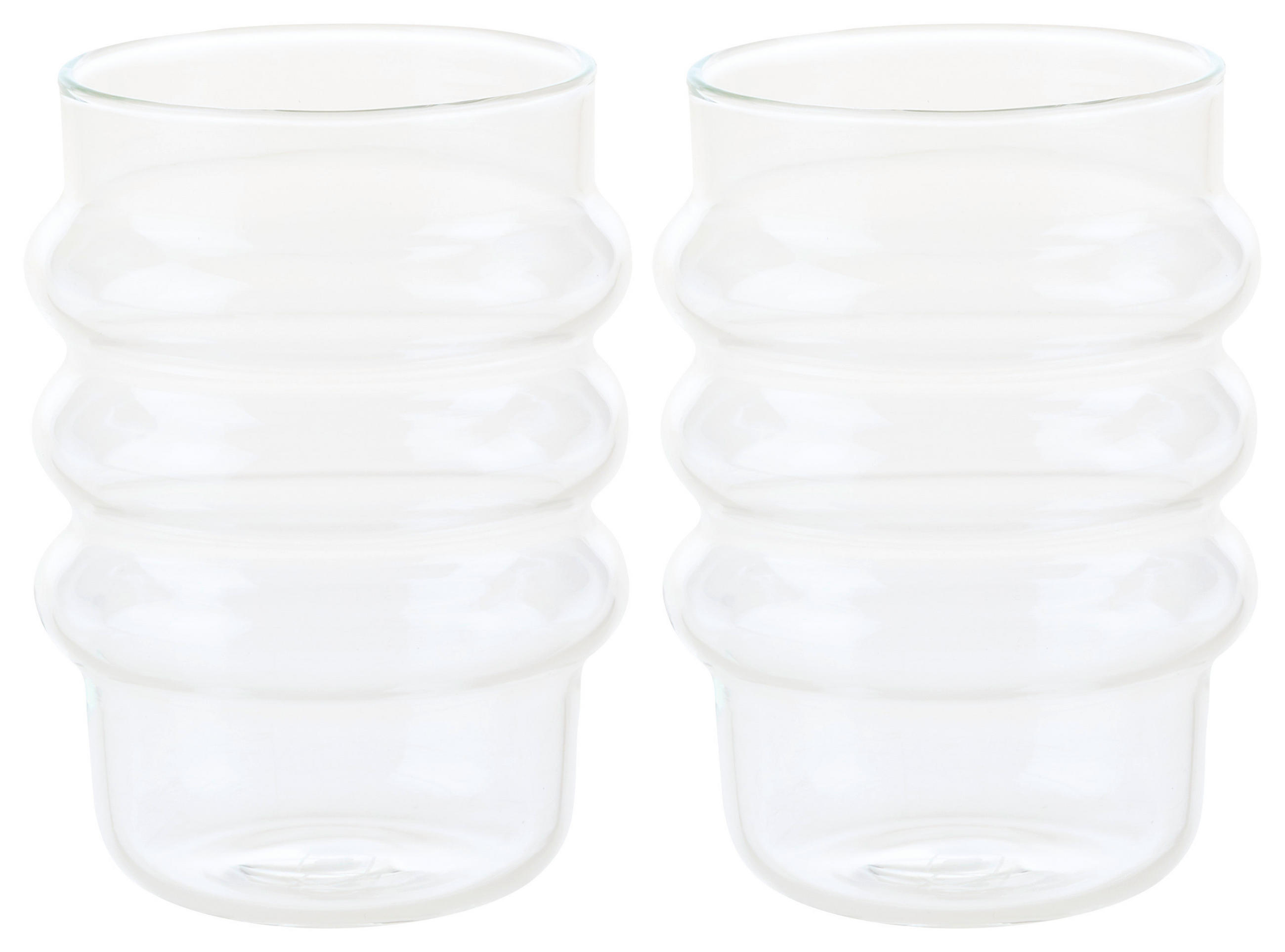 TRINKGLAS 440 ml 2-teilig  - Klar, Design, Glas (8,5/11/8,5cm) - Leonardo