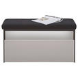 GARDEROBENBANK Garderobe  in 91,5/48,5/40 cm  - Beige/Schwarz, KONVENTIONELL, Holzwerkstoff/Textil (91,5/48,5/40cm) - Voleo