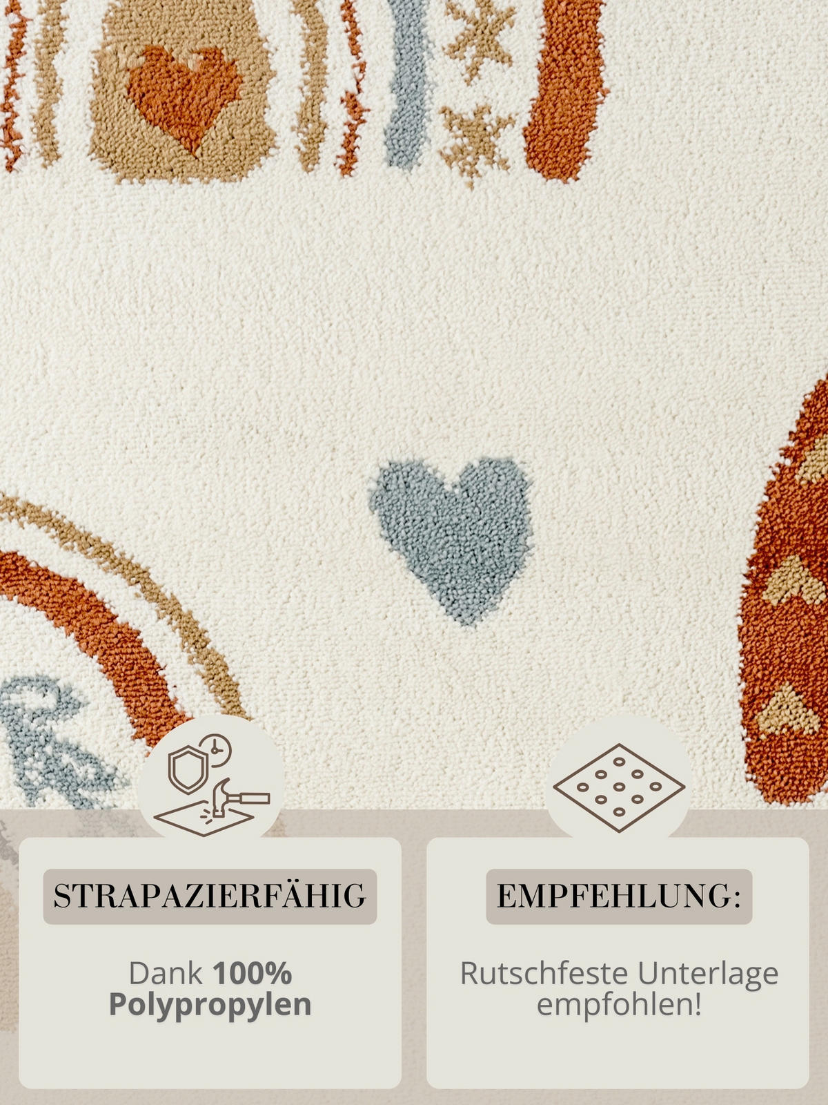 KINDERTEPPICH 120/170 cm Adventures Regenbogen  - Multicolor/Creme, Design, Kunststoff/Textil (120/170cm) - Hanse Home