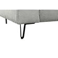 BIGSOFA  in Cord Hellgrau  - Hellgrau/Schwarz, KONVENTIONELL, Textil/Metall (246/100/116cm) - Carryhome