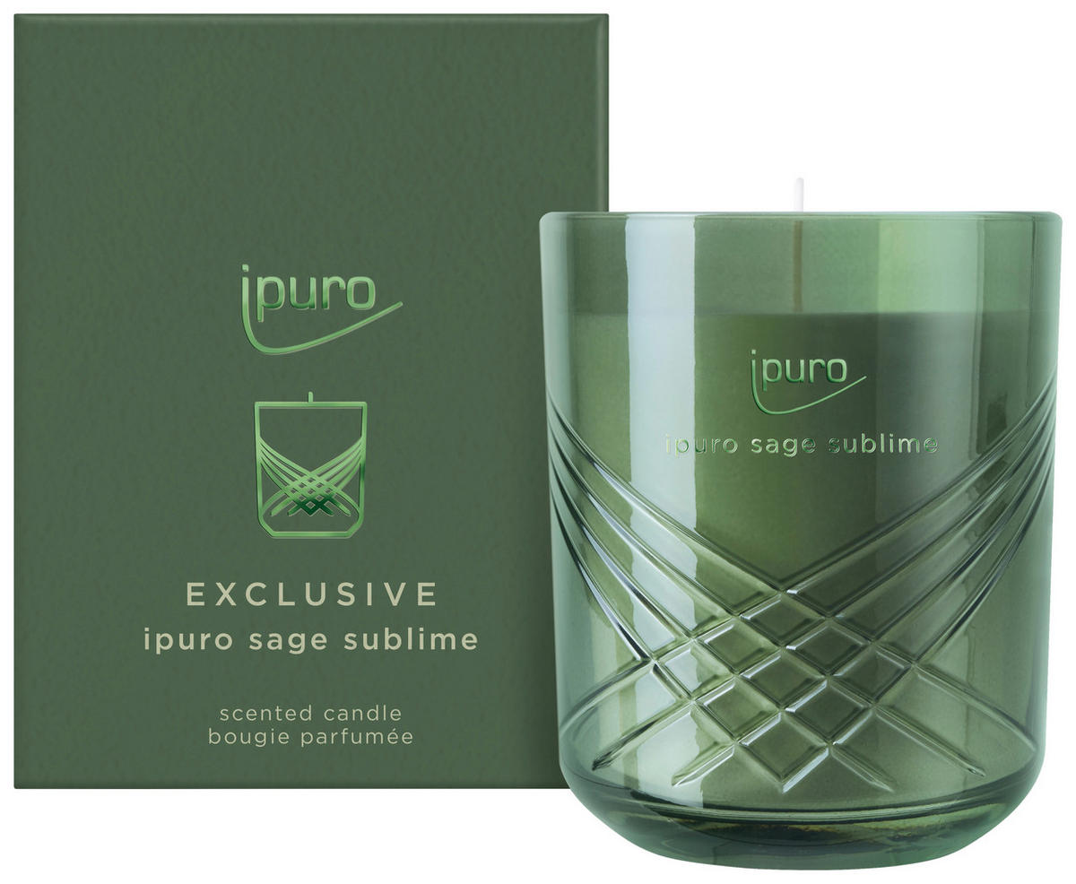 KERZE IM GLAS - Grün, Basics, Glas (9/9/11,5cm) - Ipuro