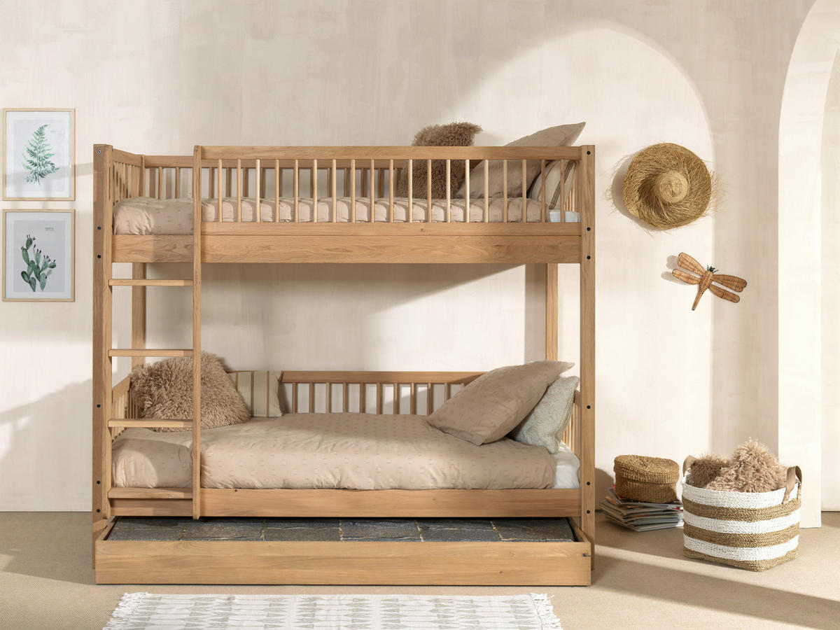 ETAGENBETT - Naturfarben, MODERN, Holz (90/200cm) - MID.YOU