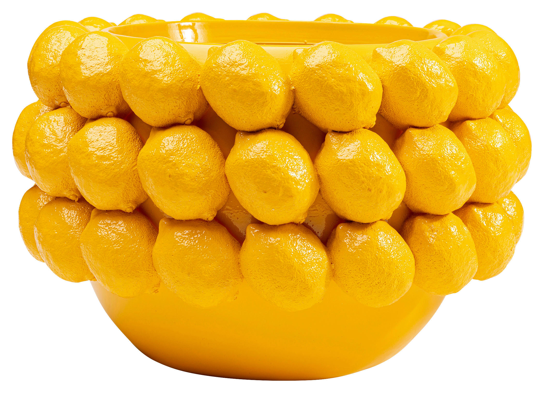 BLUMENTOPF   - Gelb, Design, Stein (34/21/34cm) - Kare-Design