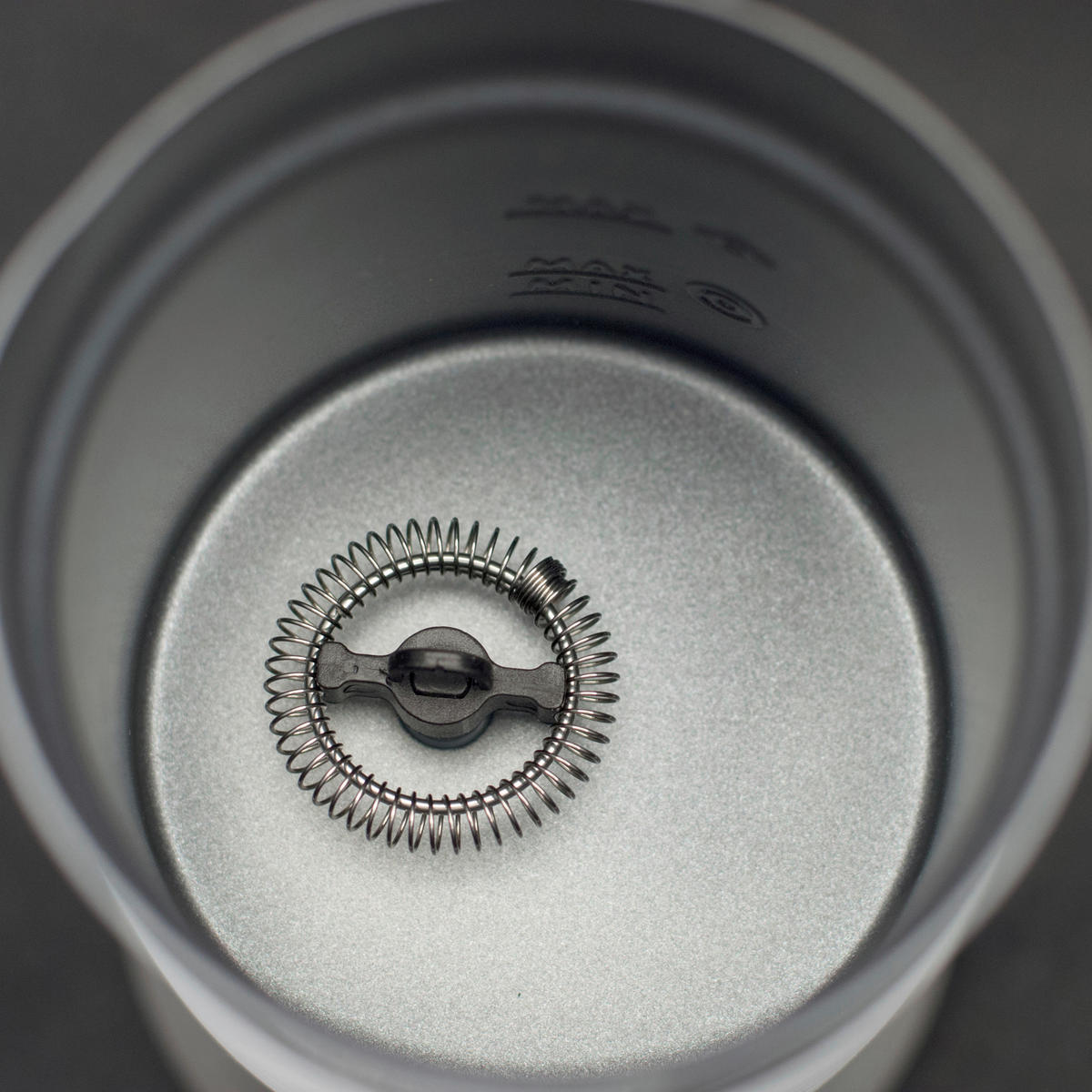 MILCHSCHÄUMER   - Edelstahlfarben/Schwarz, Basics, Kunststoff/Metall (8,5/18/8,5cm) - CASO Design