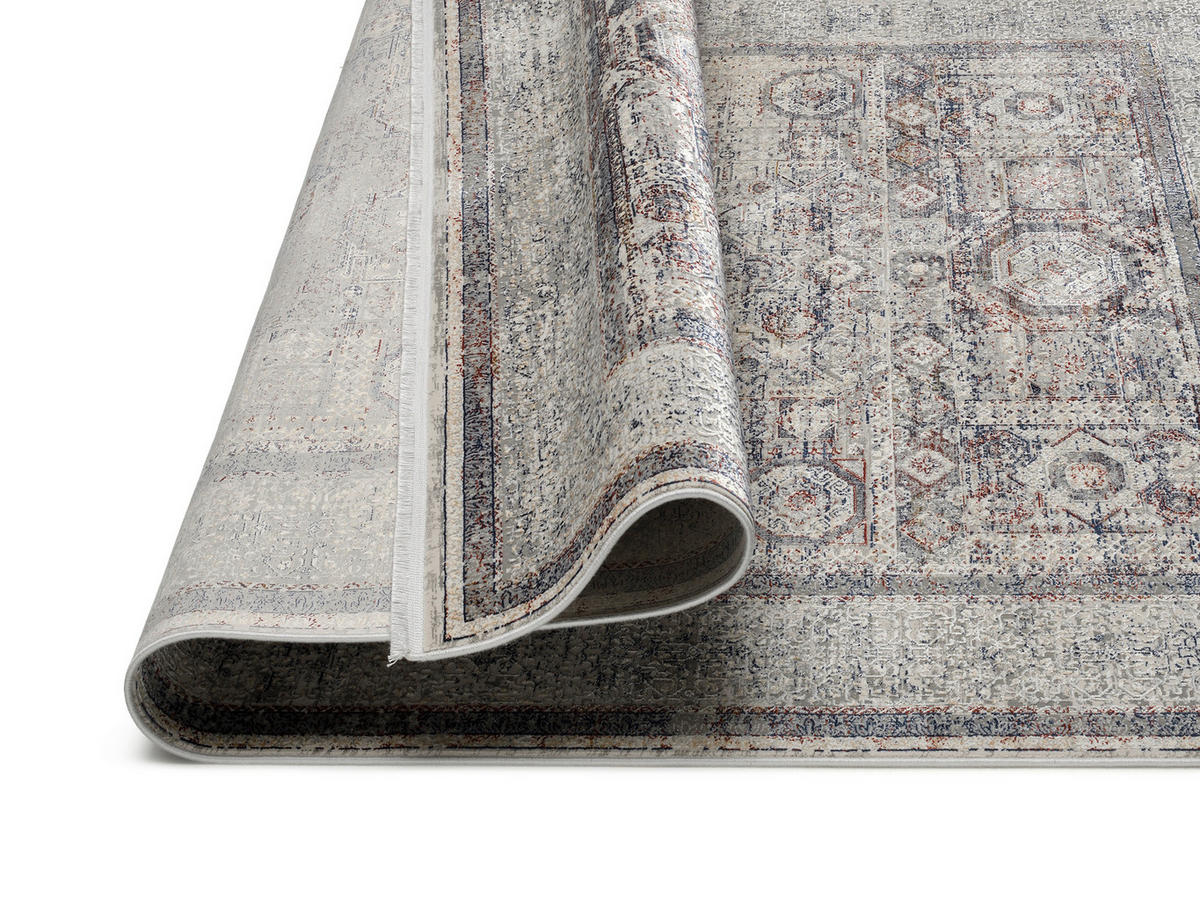 TEPPICH 67/130 cm Orinthalus Grau, Beige  - Beige/Grau, Design, Textil (67/130cm) - Novel