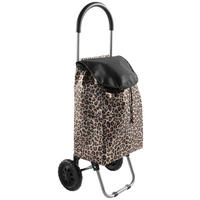 EINKAUFSTROLLEY  - Beige/Silberfarben, Design, Kunststoff/Textil (92/35/28cm) - Novel