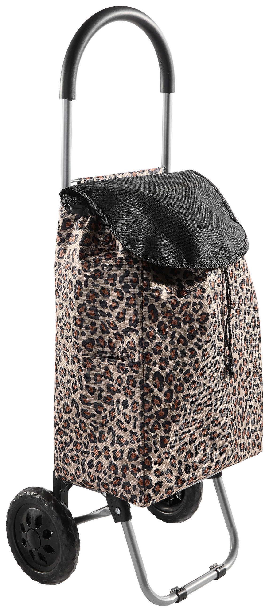 EINKAUFSTROLLEY  - Beige/Silberfarben, Design, Kunststoff/Textil (92/35/28cm) - Novel