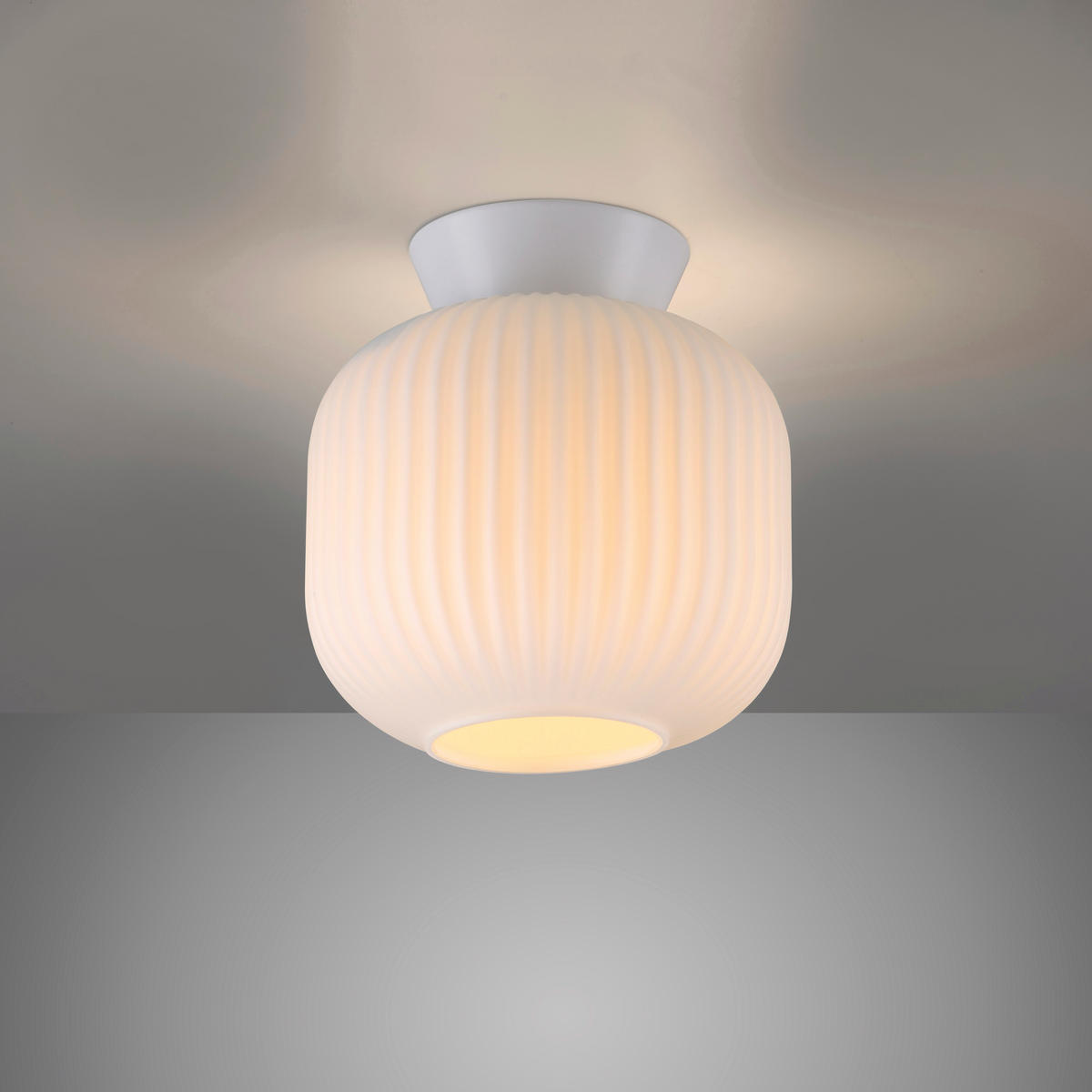 LED-DECKENLEUCHTE SW NAMI 20/20/22 cm   - Weiß, KONVENTIONELL, Glas/Kunststoff (20/20/22cm) - Schöner Wohnen