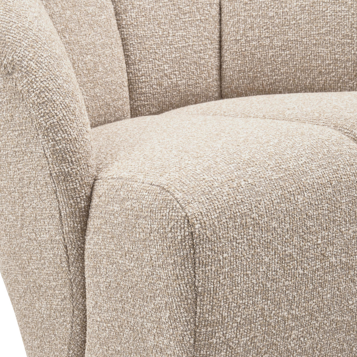 SESSEL in Bouclé Beige  - Beige/Schwarz, Design, Kunststoff/Textil (68/75/77cm) - Livetastic