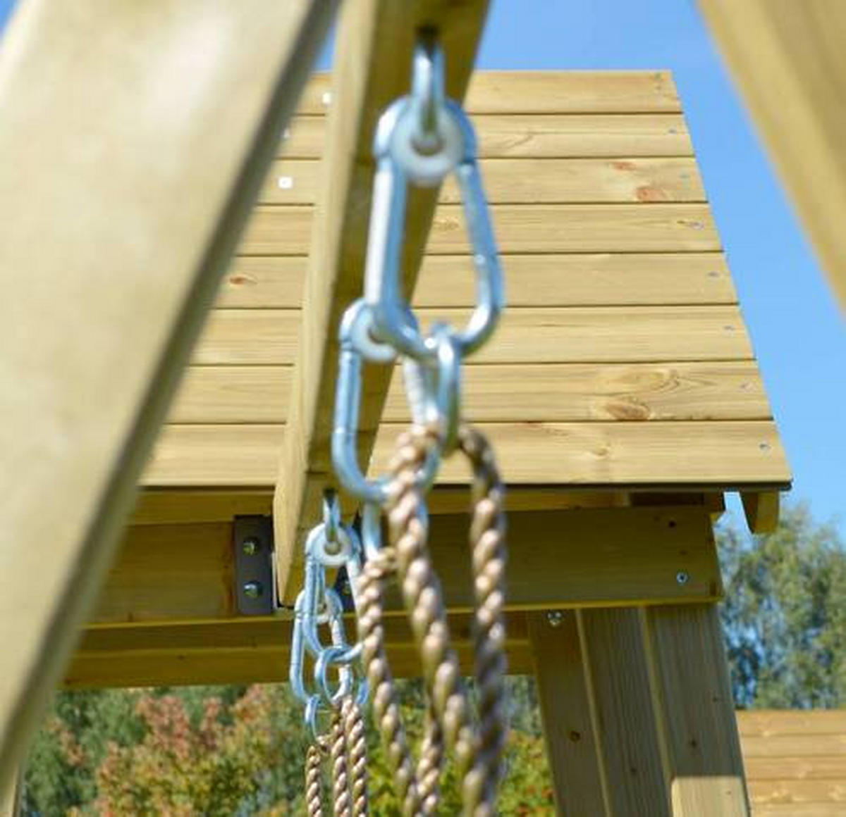 SPIELTURM 340/270/290 cm  - Rot/Naturfarben, KONVENTIONELL, Holz (340/270/290cm) - Ambia Garden