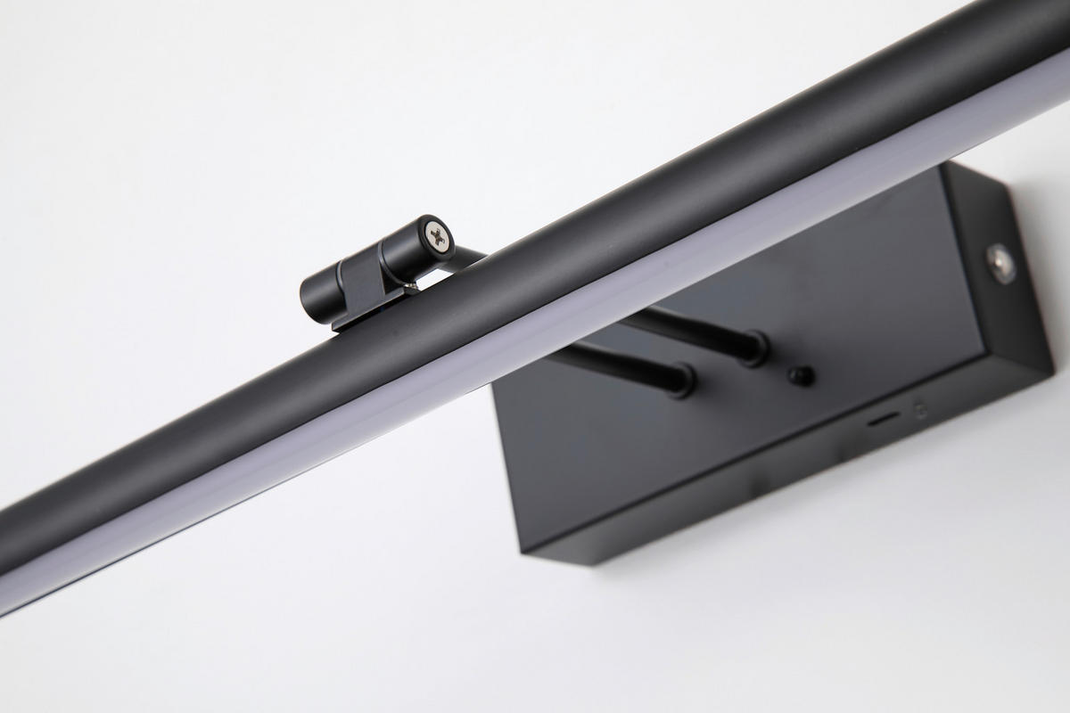 WANDLEUCHTE Holton 45,5/5,5/18 cm  - Schwarz/Weiß, Design, Kunststoff/Metall (45,5/5,5/18cm)