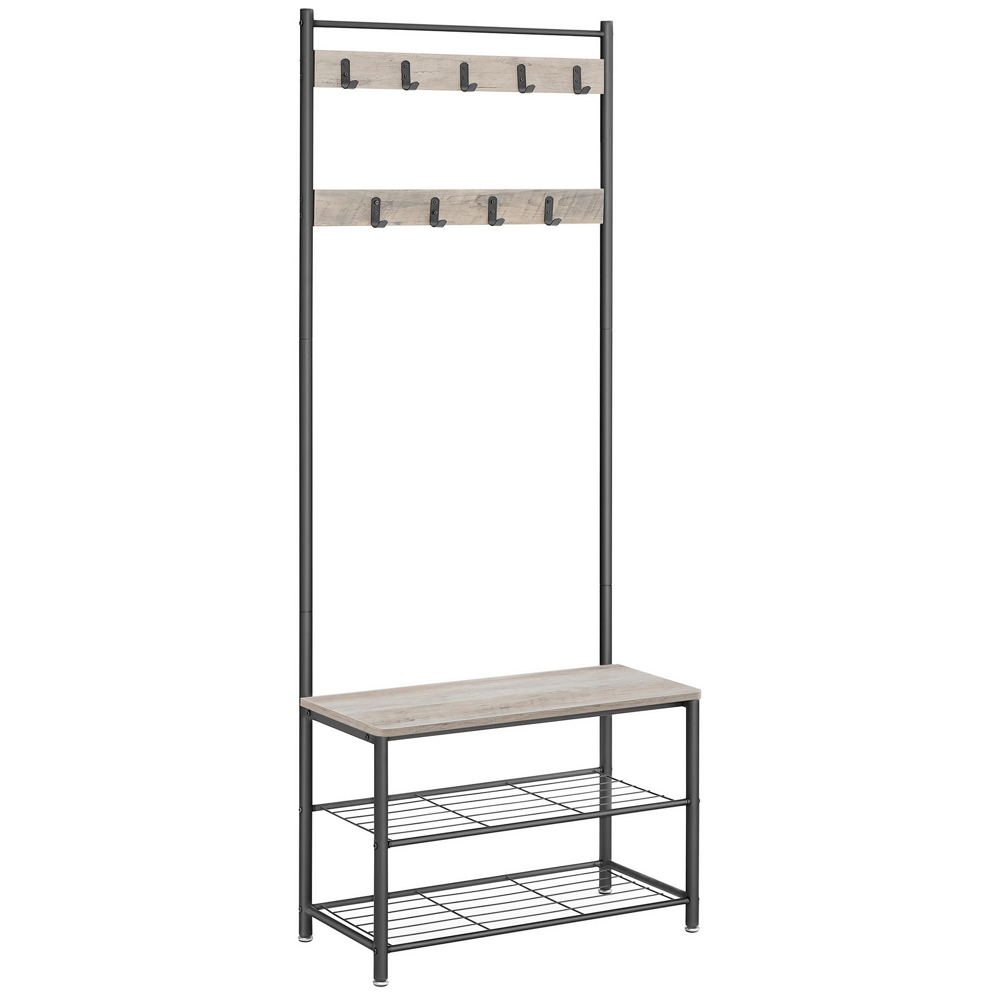 Boxxx Garderobe Vasagle Grau, Schwarz 70x175x32 cm