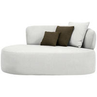 RÉCAMIERE in Bouclé Sandfarben, Olivgrün  - Sandfarben/Schwarz, MODERN, Kunststoff/Textil (166/86/105cm) - Hom`in