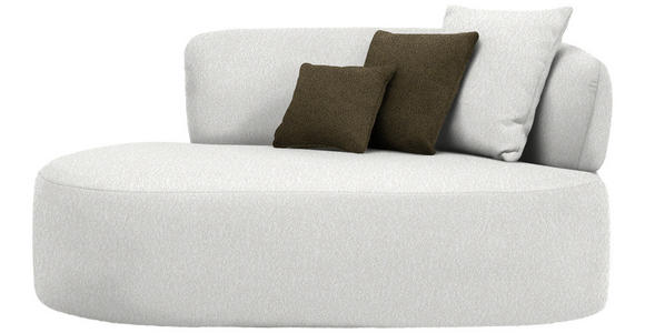 RÉCAMIERE  in Bouclé Sandfarben, Olivgrün  - Sandfarben/Schwarz, MODERN, Kunststoff/Textil (166/86/105cm) - Hom`in