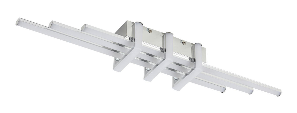 DECKENLEUCHTE 25 W    62/10,5/8 cm  - Chromfarben, Trend, Kunststoff/Metall (62/10,5/8cm) - Collett's Monde