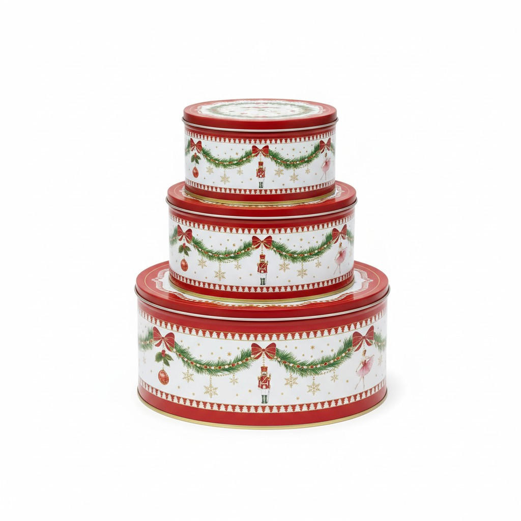 KEKSDOSENSET 3-teilig  - Multicolor, Basics, Metall (20/20/8.5cm) - POZZI AND EASY LIFE
